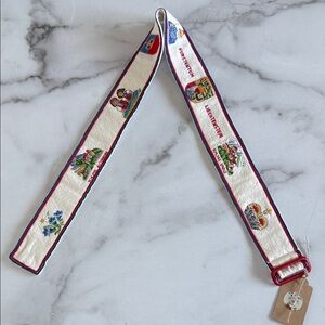 Vintage European Embroidered Felt Belt Principality of Liechtenstein 34”x 2”